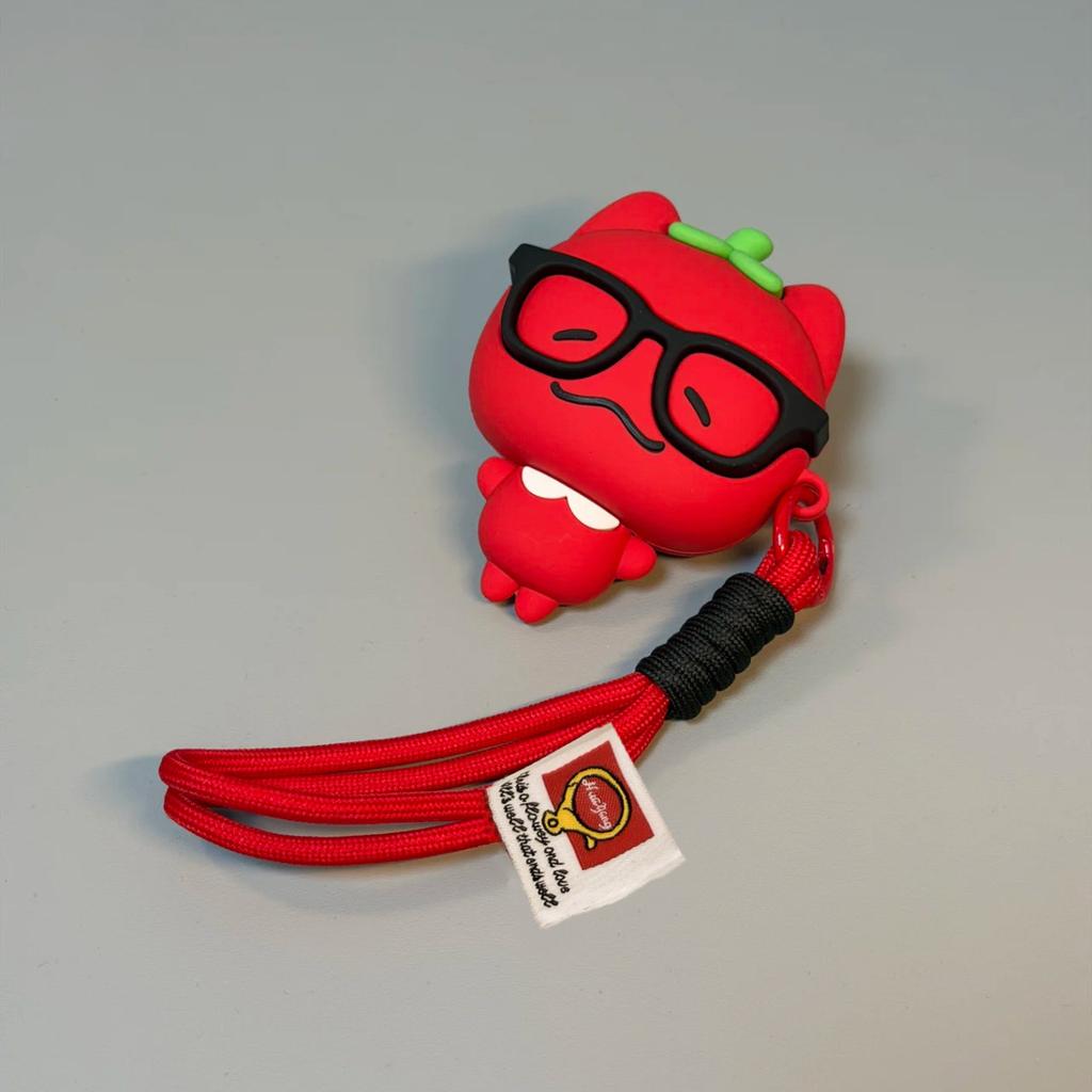 Cute tomato cat AirPods Pro1 Apple Bluetooth headset case 1/1 generation cartoon protective case for women