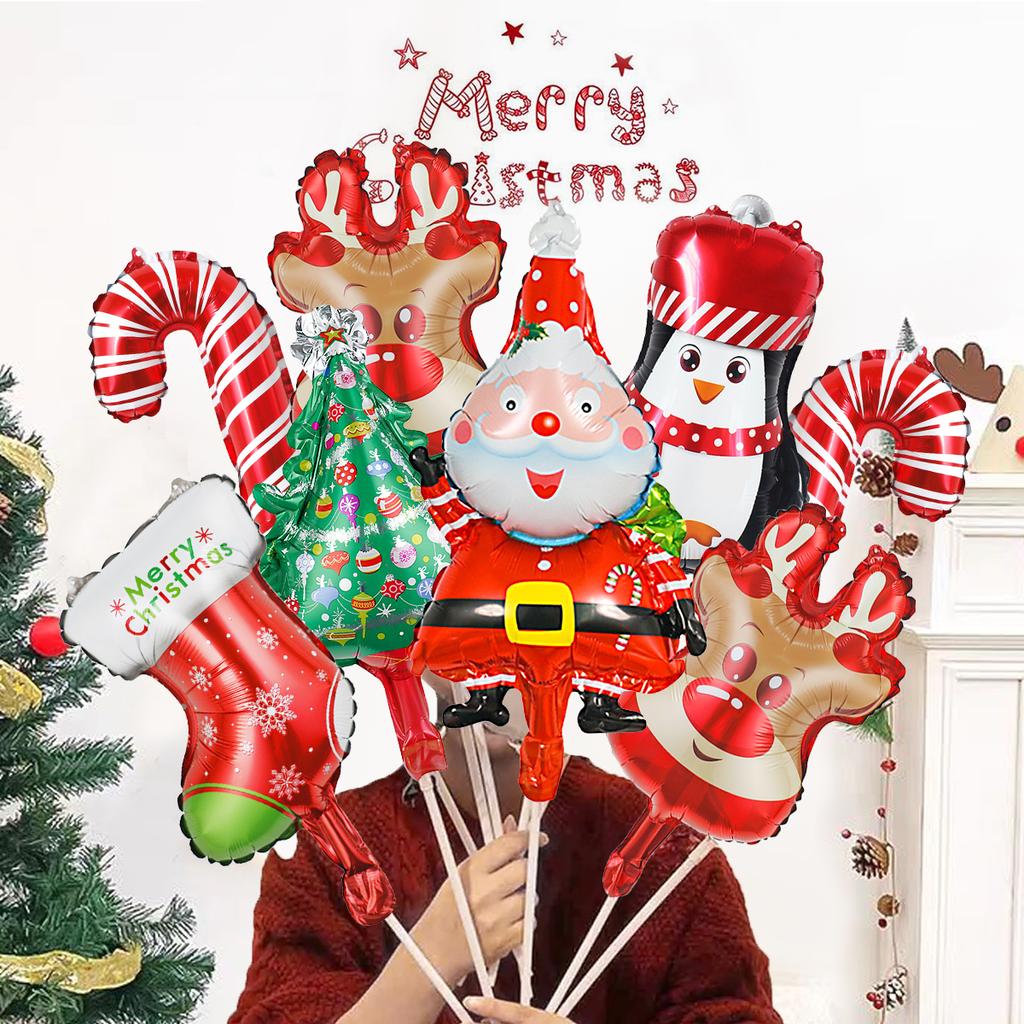6pcs/set 16 inch mini Christmas balloon set, Christmas decoration, Christmas gift balloon