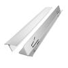 2PCS Kitchen Stove Counter Gap Covers Stainless Steel Heat Proof Oven Gap Filler Silver