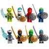 Ninja Motorrad Bausteine Set Lloyd Nya Kompatibel Lego Figuren Cooles Rennrad Modell Spielzeug für Kinder Pädagogisches Geschenk 6er Pack