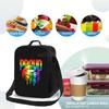 Bedruckte Lunchtaschen Wiederverwendbar Wasserdicht Isolierte Tragetasche Lunchbox mit Verstellbarem Schultergurt