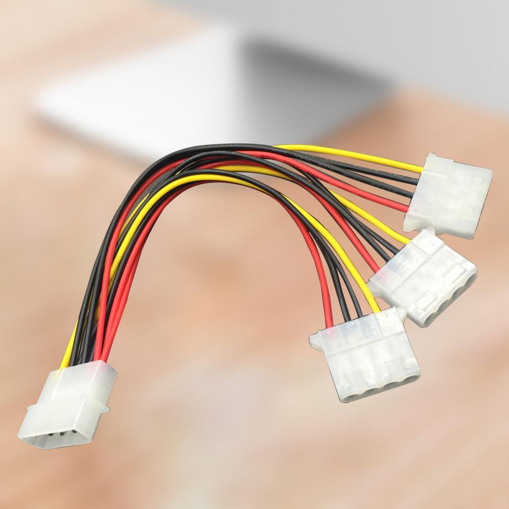 20cm Power Supply Adapter Cable Big 4-pin 1-to-3 Male to Female IDE Molex Power Extension Cable Adapter Cord 4pin