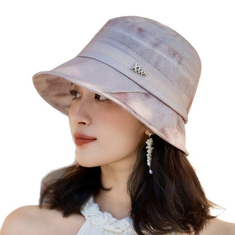 Mother Elegant Organza Sunscreen Basin Hat Outdoor Breathable Sunshade Sunscreen Hat Fashionable Versatile Bucket Hat