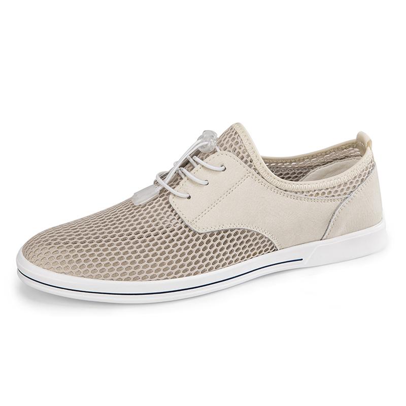 

Стильные летние кроссовки для мужчин, дышащая спортивная обувь, легкая мужская сетчатая обувь, модные дышащие кроссовки, мокасины 45 абрикосовый