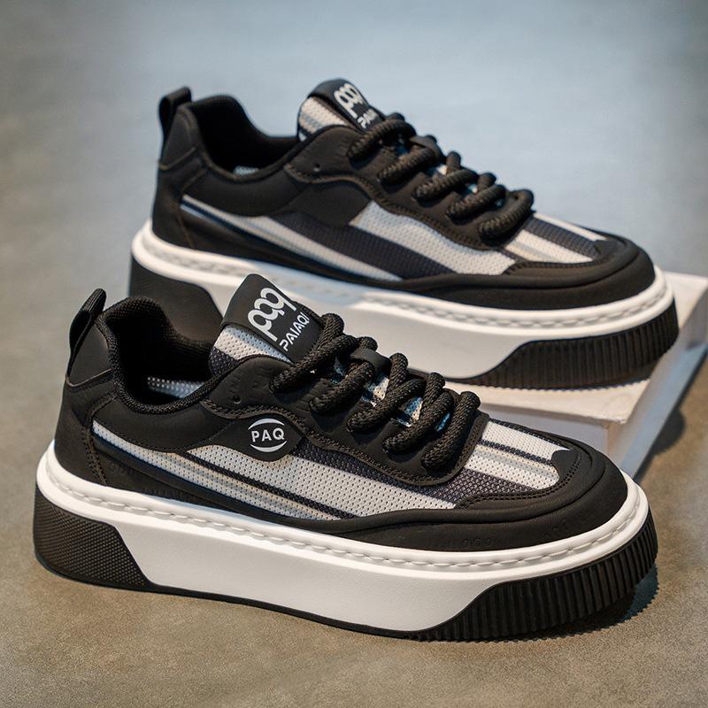 Men's Niche Design Low Cut Thick Soled Casual Sports Shoes 2026 Spring New Fashi Trendy Breathable Comfortable Chunky sneakers