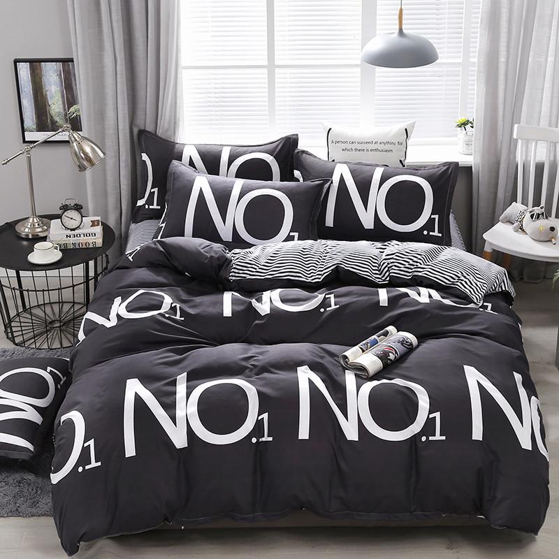 Simple aloe vera cotton four-piece set three-piece set quilt cover bed sheet human bedding