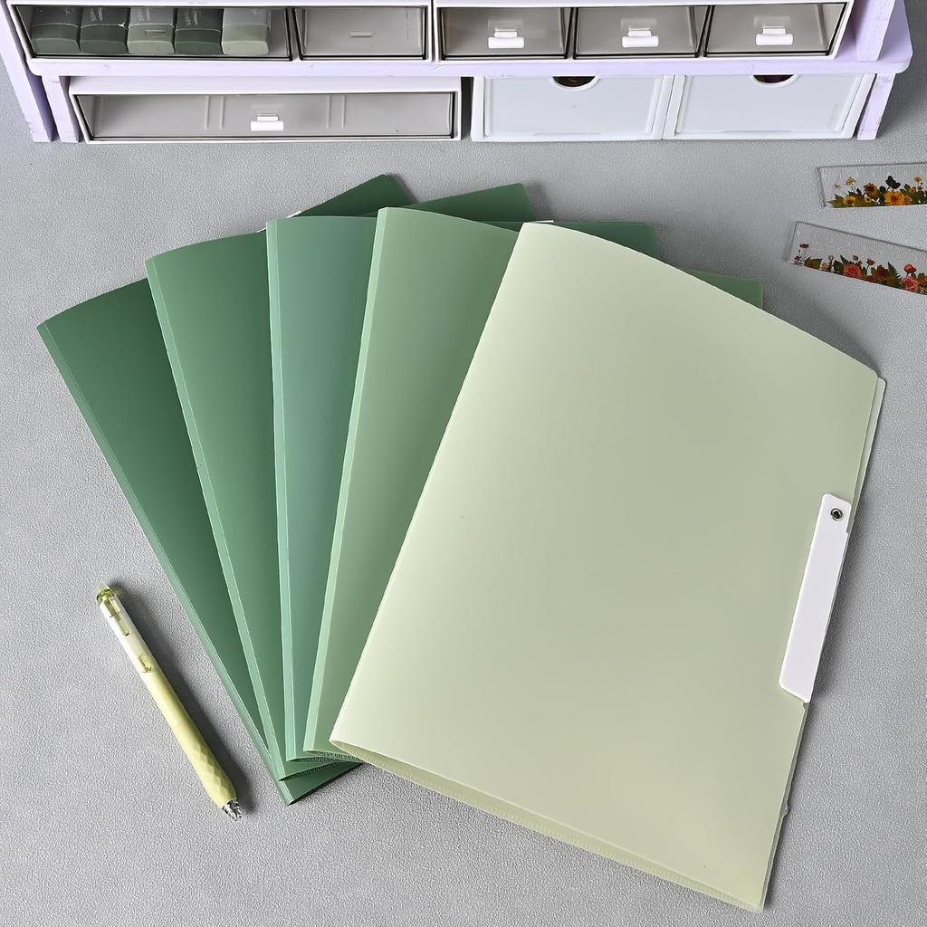 BAYTORY 5Pcs Clear Report Covers with Swing Clip, Report Folder for A4 & Letter Size Paper, Plastic Folders with Clip, Presentation Binder for School