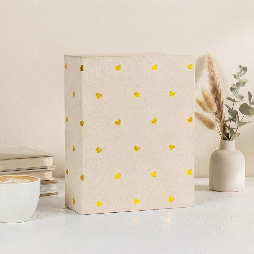New 6 Inch 100 Pockets Photo Album Laminated Large Capacity Scrapbook Album Insert Pocket Cloth Cover Picture Album Home Storage бежевый
