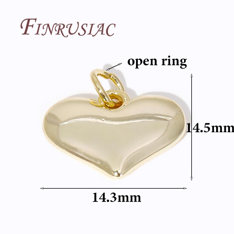 2 Sizes Rhodium Metal Pendants 18K Gold Plated Heart Jewelry Pendants For DIY Earrings/Necklace Making,Women's Accessories
