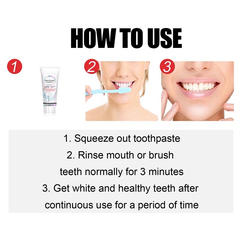 Blanchir les dents réparation dentifrice carie dentaire enlever la Plaque soulager la parodontite mal de dents élimination rafraîchit l'haleine soins des dents