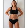 Women S Solid Color Split Swimsuit Beach Bikini Set
