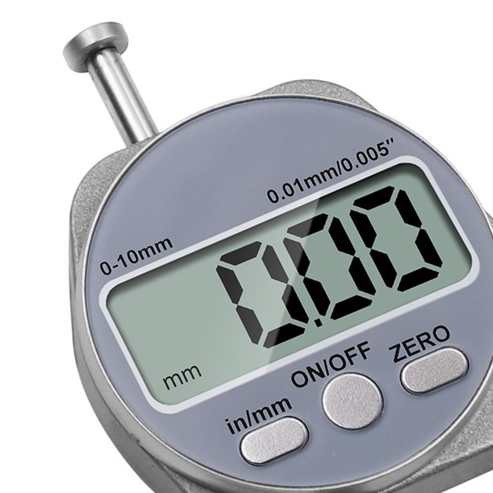 Electronic Thickness Measuring Tool LCD Display 0-10mm Mechanist Tester Extra Battery Thickness Meter Unit Conversion for Cloth