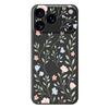 For iPhone 17 Pro Max Case Pink Blue Flowers Pattern Printing Straight Edge TPU Phone Back Cover