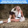 Women Western Belt Engraved Bull Metal Buckle Pants Belt Unisex Cowgirl Belt