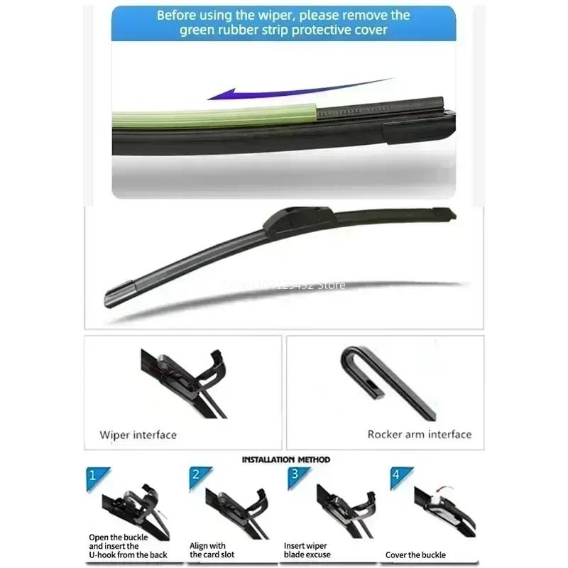 Natural Rubber Front Rear Wiper Blade For Renault Scenic I 1 RX4 2000 2001 2002 2003 Accessories Windshield Windscreen Brushes