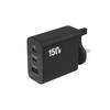 Caricabatterie super rapido da 150 W, ricarica ultra rapida, 3 porte PD tipo C per iPhone, Samsung, Xiaomi