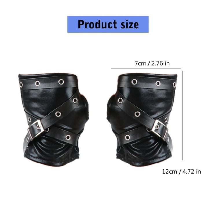 Lightweight Fingerless Gloves Punk Edge Decor Breathable Fabric For Extended Outdoor Use