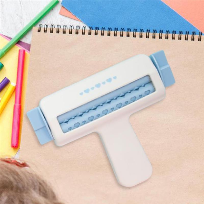 Texture Roller Paper Crimper Tool Paper Roll Embossing For Making Wave Shaper Paper Crimper Love Style