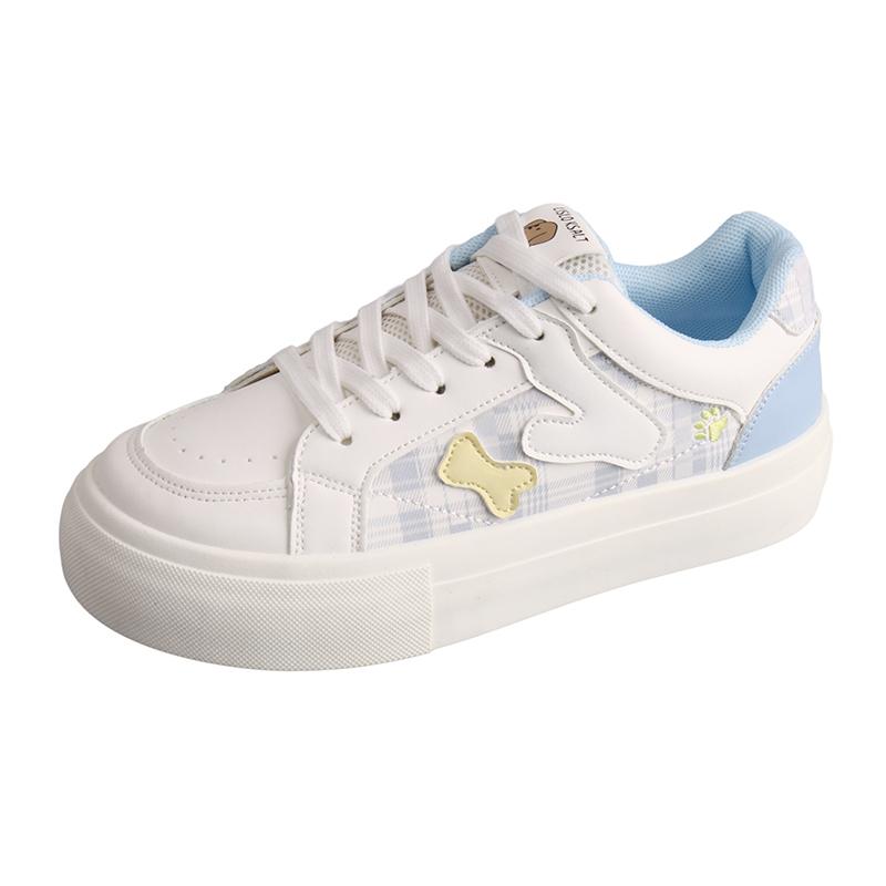 Frühling und Herbst Neue Damen Freizeitschuhe Dicksohlige Niedrig geschnittene Schlichte Bequeme Langlebige und Modische Board-Schuhe