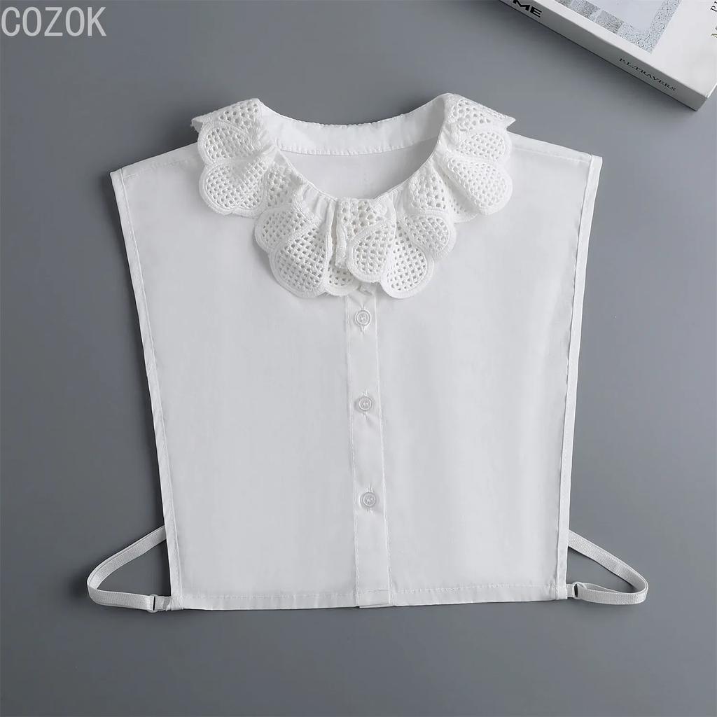 Girls Bowknots Lapel Shirt Detachable Collar Autumn Sweater Blouse Women Fake Collar Girls Removable Shirt Neck False Collar