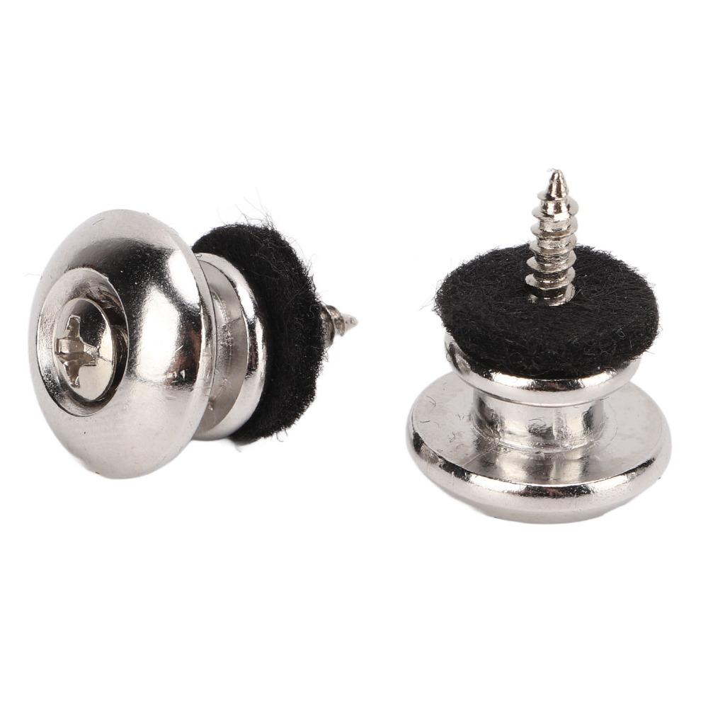 20PCS Silver Guitar Strap Locks With Screws Instrument Accessory Set For Guitar