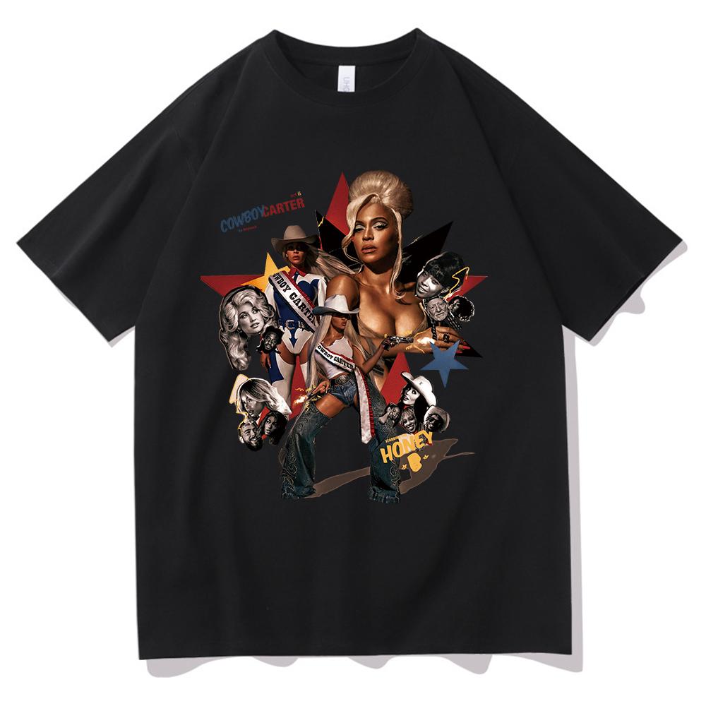 Beyoncé Cowboy Carter Honeybee collage T-shirt L