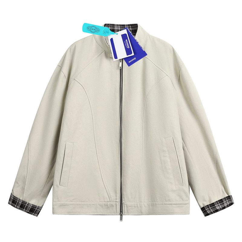 Wassup American Retro Harrington Cleanfit Jacket Trendy Brand Loose Cool Short Business Stand Collar Coat