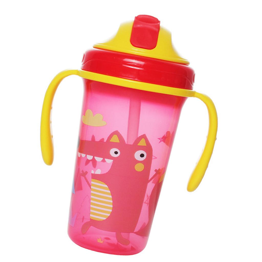 Twin Handle Baby Water Bottle Large Capacity Safe Training Drink Cup for Infants Learning To Drink Independently