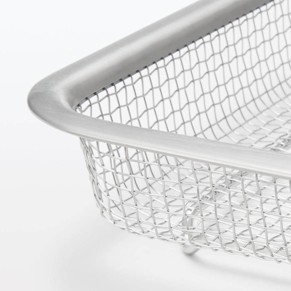 MUJI Stainless Steel Mesh 27cm W X D X 12829041 Tray, Large, Approx. 20.5cm 4.5cm H,