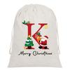 5pcs Large Letter Drawstring Bag Cloth Bag Party Festival Supplies Bag Christmas Gift Bag Santa Claus Bag