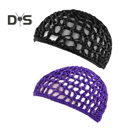 2 Pcs Nightcap Thick Yarn Crochet Elastic Hollow Out Net Multi-Purpose Mesh Cap for Sleeping Daily Wear Sleeping Hair Cap for Short To Medium Length