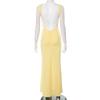 2025 European & American Autumn Slimming Backless Ribbon Dress