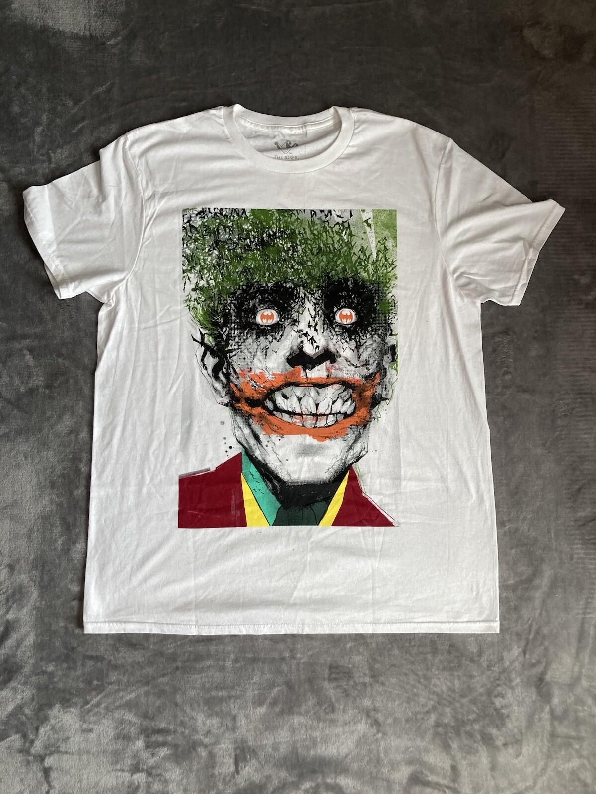 Batman The Joker DC Comice Short Sleeve White T-Shirt Sz Medium S разноцветный