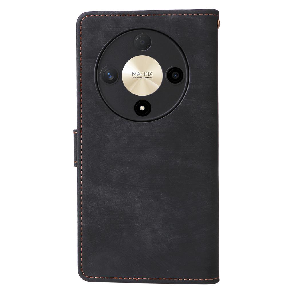 For Honor Magic6 Lite 5G/X9b 5G/X50 Case RFID Blocking Leather Wallet Phone Protection Cover with Strap