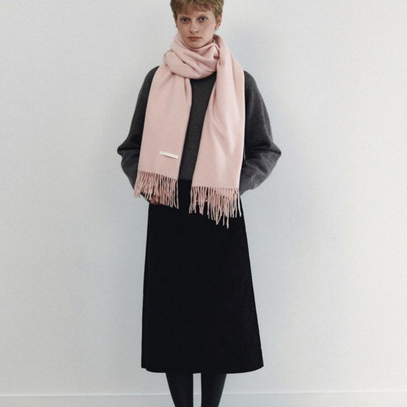 LOEIL Luftiger Strick-Maxi-Schal - Zartrosa