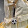 Rhinestone Football Keychain Pendant Sparking Soccer Car Key Ring