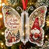 Feiertagsparty Hängedekoration Schmetterling Bargeldgeschenk-Schmuckstück, Weihnachts-Geldhalter mit Geschenken für Familie Freunde Festlicher Druck, Acryl-Baum-Anhänger