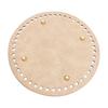 PU Leather Oval Long Knitting Crochet Bags Nail Bottom Shaper Pad Bag Cushion Base with Holes Handbag DIY Shoulder Accessories