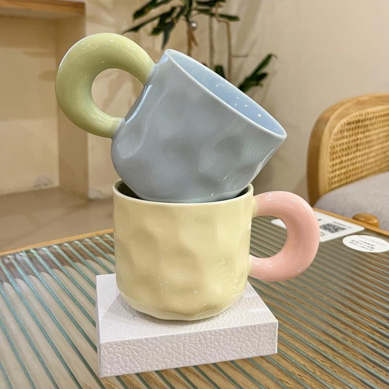 Creamy Style High Value Mug with Lid Spoon for Girls Birthday Gifts Large Capacity Water Cup Office Ceramic Cup