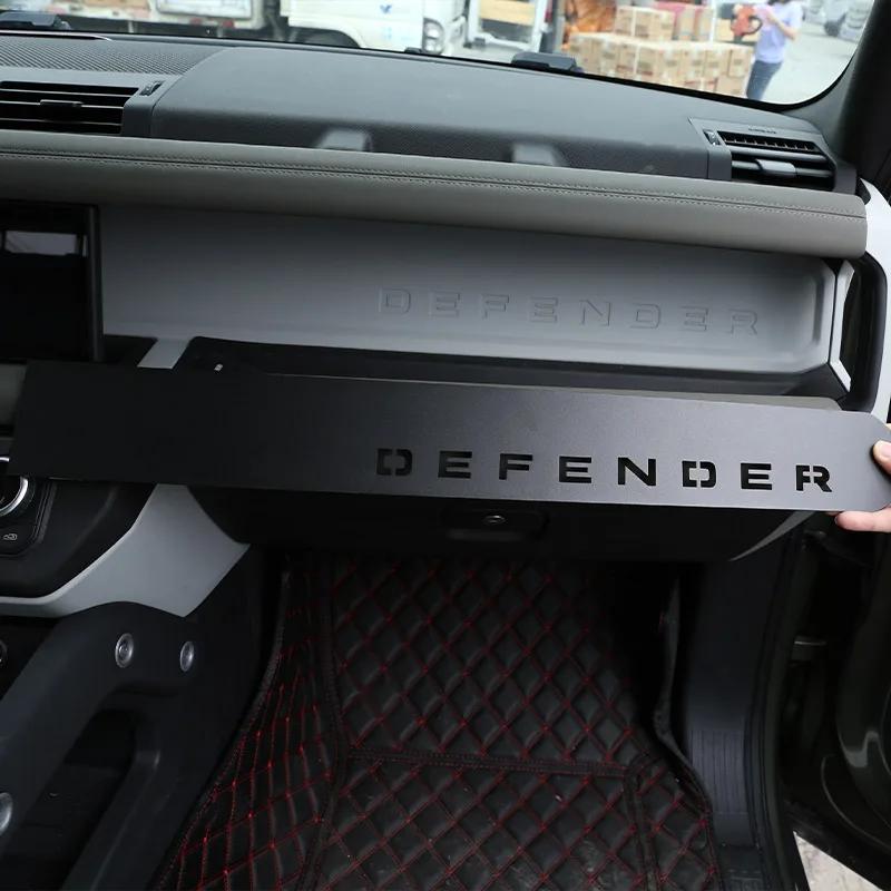 For Land Rover Defender 90 110 2020-2024 - Car Accessories Decorative Panel Wordmark Defender Front Dashboard Aluminum Alloy BQ8