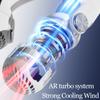 Eğilebilir Rotorlu Boyun Fanı Taşınabilir 3 Hızlı Kamp Elektrikli Fan USB Şarj Edilebilir Kanatsız Hava Soğutucu 360 ° Soğutma Hızı Süper Sessiz