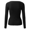 Women's Fashion Casual Solid Color Sweater Long Sleeve Slim Sweater Pullover Top
