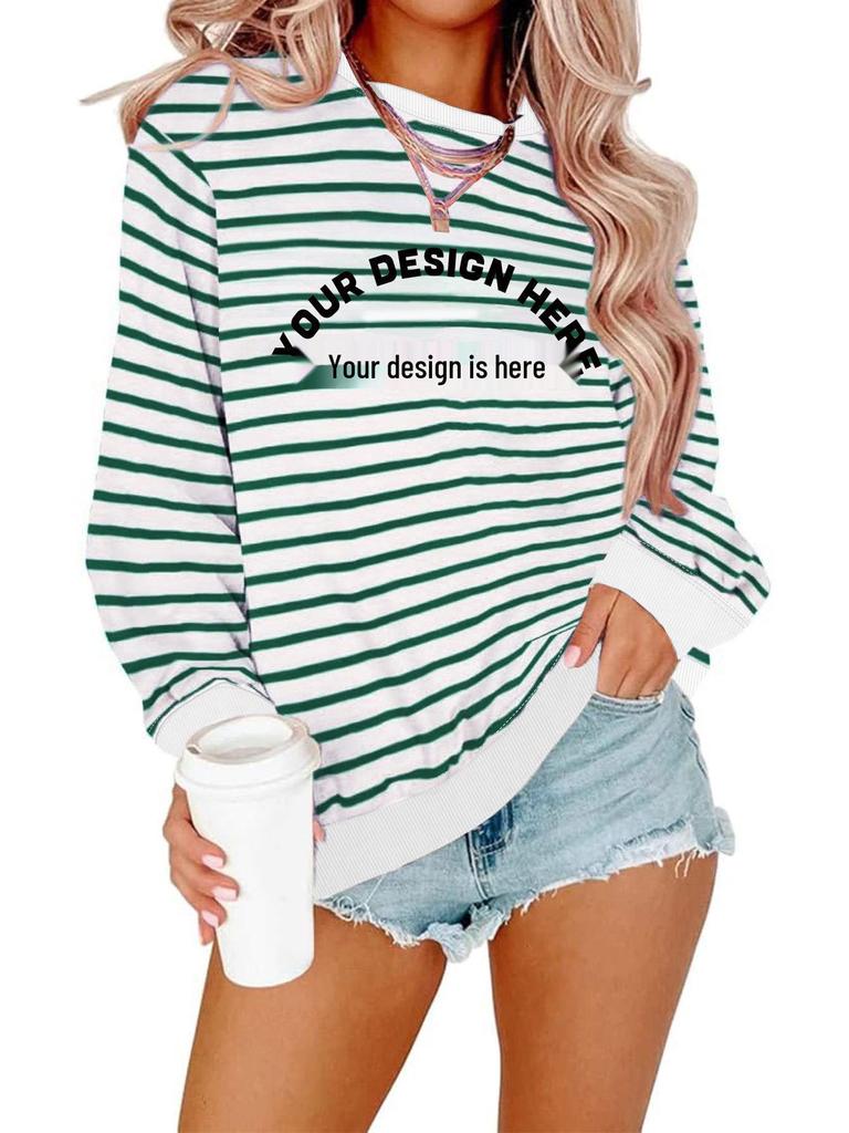 Custom DIY Pattern Long Sleeve Women's Fashion Sweatshirt