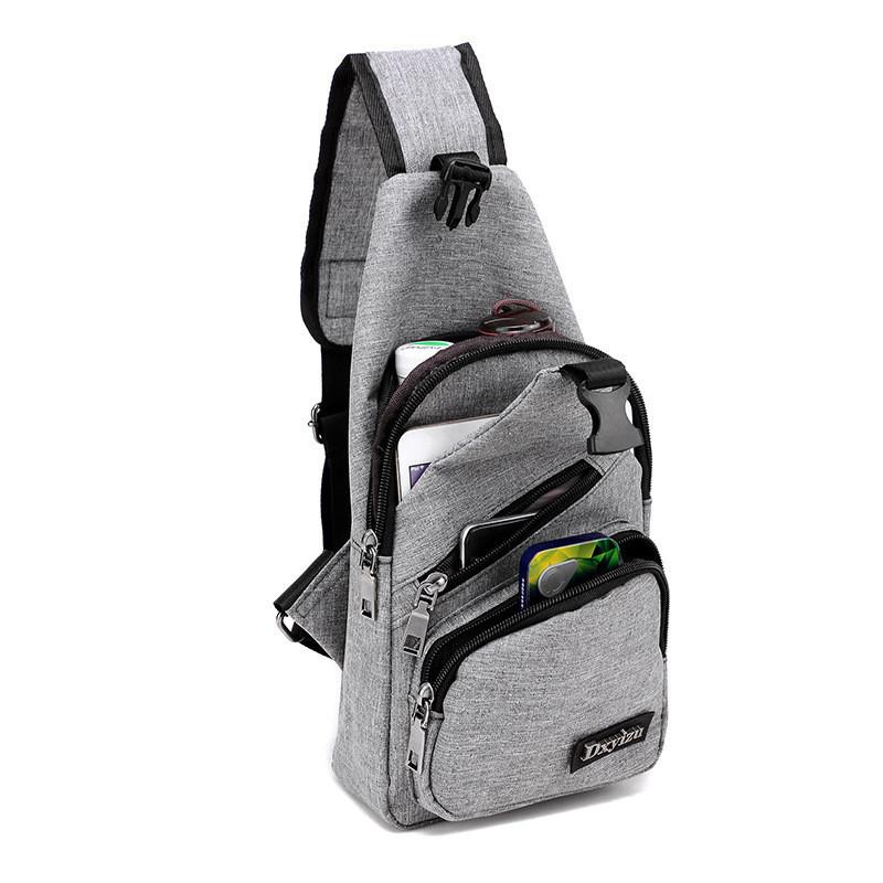 Versatile New Oxford Men Women Chest Pack With Durable Oxford Cloth And Usb Charging