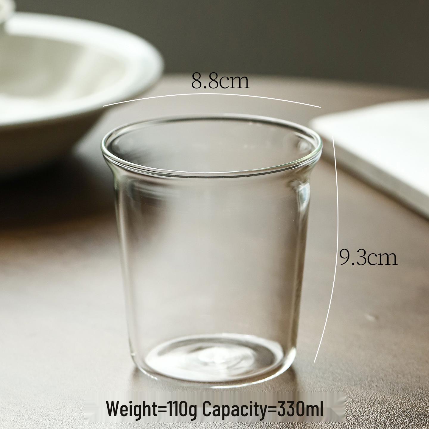 High Borosilicate Glass Anti-Spill Coffee Cup - Coffee Shop Style for Cold Drinks and Home Use 330ml Cup белый