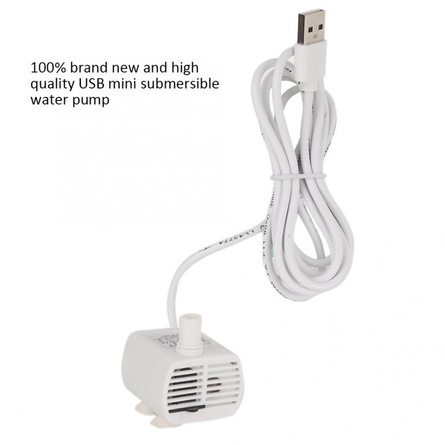 Fashionable USB Mini Pump Submersible Water Pump for Fish Tank Aquarium Pet Water Dispenser Waterproof Submersible Aquarium