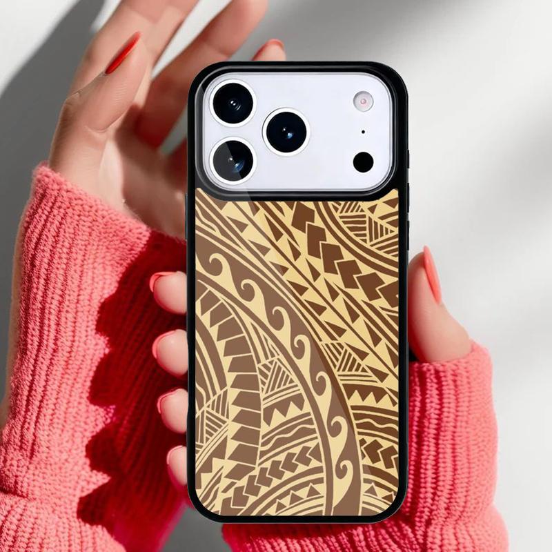 Maori Polynesian Samoan Tribal print Phone Case for iPhone 17 16 15 14 13 Pro Max Back Cover for 12 11 Pro Coque
