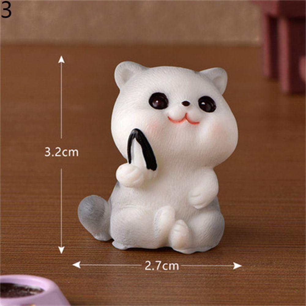 Dárková ozdoba Mini bytové dekorace Figurky Miniaturní roztomilá kočka Zahradní kotě pro děti Dětská pokojová dekorace Hračka Bytová dekorace