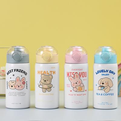 Cartoon Thermos Cup Girls High Appearance Level Stainless Steel Student Children's Water Cup for School Special Cup Men's Water Bottle