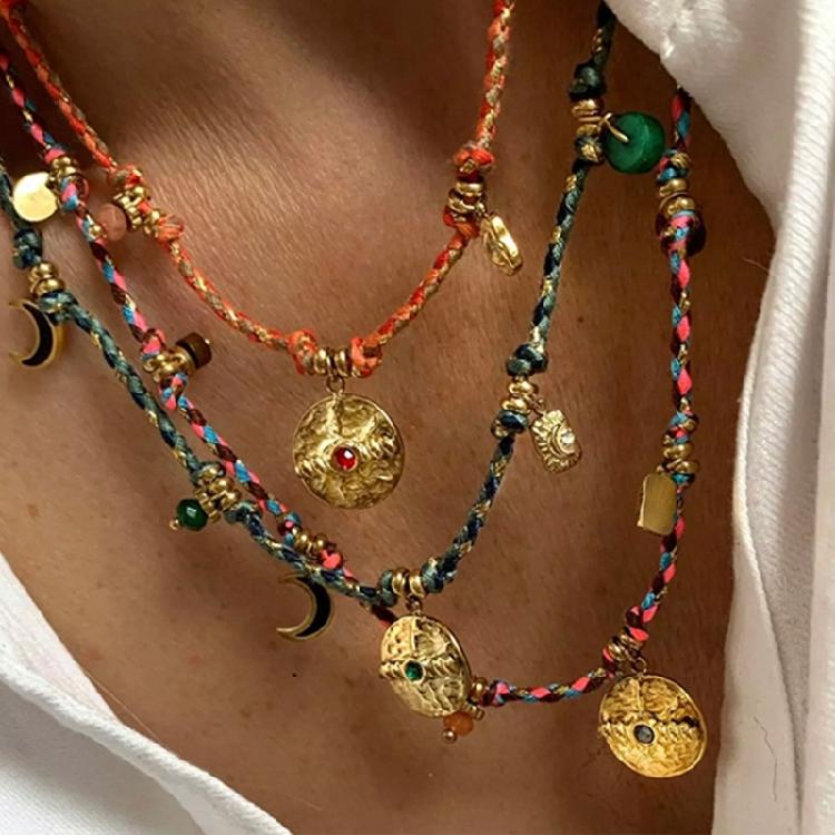 Elegant Moon Star Pendant Necklace Featuring Adjustable Length Unique Neck Jewelry Suitable for Any Fashion Ensembles